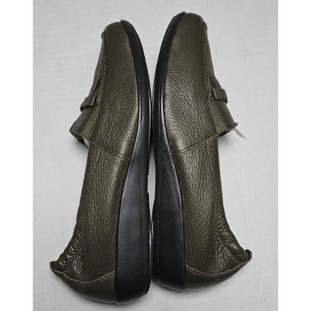 Vitaform Olive Green Leather Loafer Flats Bow Comfort Shoes Womens EU 37/US‎ 7 - Picture 12 of 16